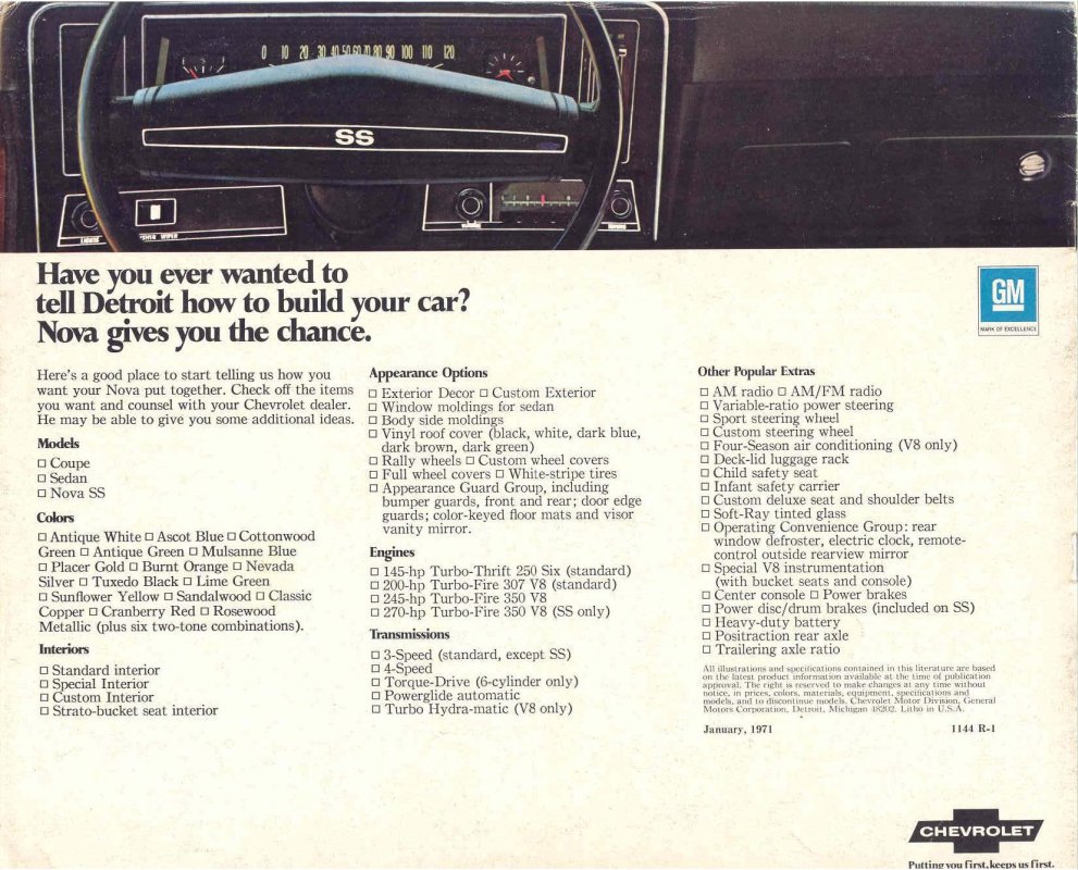 1971 Chevrolet Nova Brochure Page 5